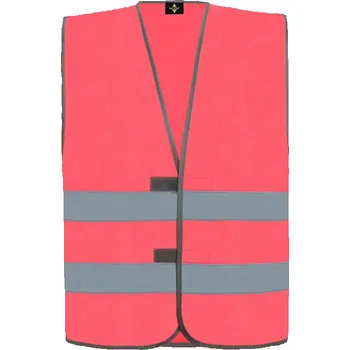 reflexní vesta Korntex Passau Unisex reflexní vesta KX010 Neon Pink XL/XXL