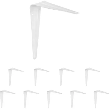 Nábytek Walteco Plechová konzole 150x125mm, nosnost 18 kg, bílá Množství: 10 ks