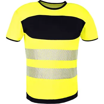 Korntex Reflexní funkční pracovní triko KX1000 Signal Yellow-Black 5XL