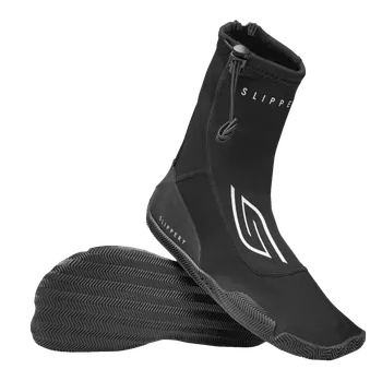 Neoprenové boty Neoprenové boty pro vodní sporty vyšší verze s gumovou podrážkou SLIPPERY SHOE AMP barva černá, velikost US 8 / EU 41, pro délku chodidla 27,3 cm