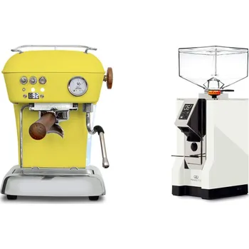 Kávovar Ascaso Dream PID, Sun Yellow + Eureka Mignon Perfetto, CR white