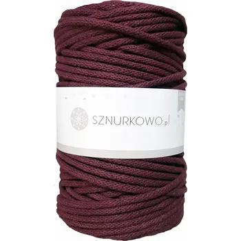 Příze Sznurkowo bavlněné šňůry 5mm burgund