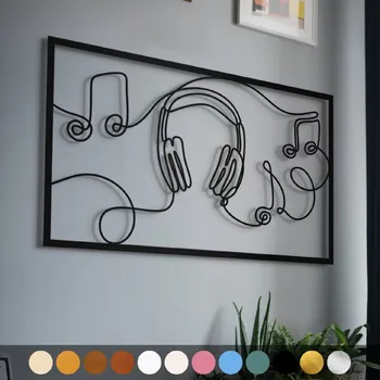 Obraz WoodenPuzzle.cz Dřevěný obraz - Symfonie Barva: Zlatá, Velikost: XL