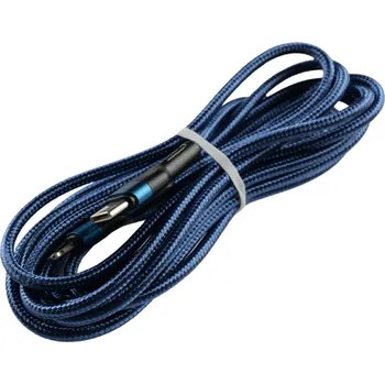 Datový kabel Pletený kabel 3m USB-C na lightning Barva: modrý