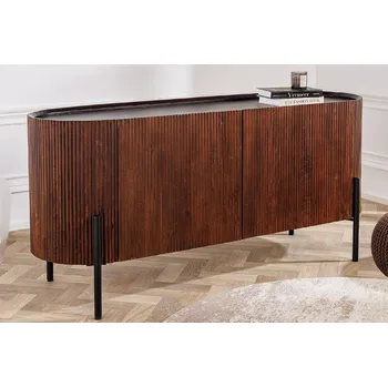 Příborník do zásuvky Designový Art-Deco příborník Black Carltone 150cm mango