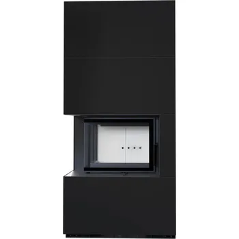 Krbová vložka Kratki FLOKI BOX levý, granit Zimbabwe Nero krbová stavebnice Kratki 7000014