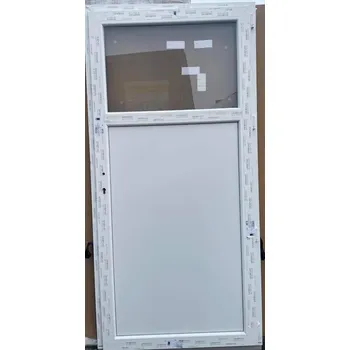 Vchodové dveře SOFT vchodové plastové dveře 1/3 sklo, bílé, 98x200