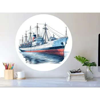 Samolepící dekorace Zaoceánská loď samolepka na zeď arch 100 x 100 cm