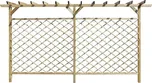 Zahradní mřížkovaný plot s pergolou z…