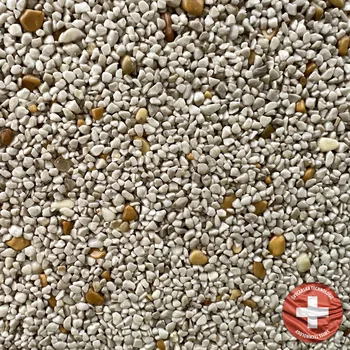 Kamenný koberec Báča Beton Kamenný koberec na podlahu Bergamo Frakce: Jemná (0,7 – 1,8 mm), vydatnost setu 1,8 m², Doporučené použití v: interiéru - dvousložková epoxidová pryskyřice