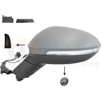 Auto zrcátko Vnější zpětné zrcátko VAN WEZEL 5713827