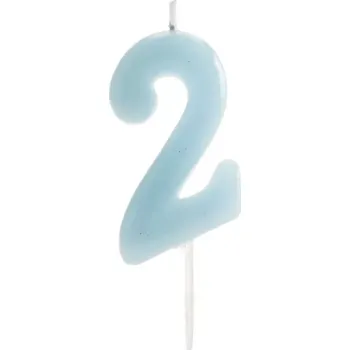 Dortová svíčka Dekora Dortová svíčka č.2 Sv.modrá