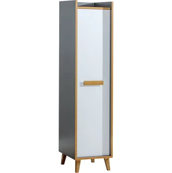Šatní skříň DOLMAR Werso W2 briliant bílá/antracit/riviera