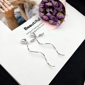 Náušnice B-TOP Dámské náušnice klipsy s perlou