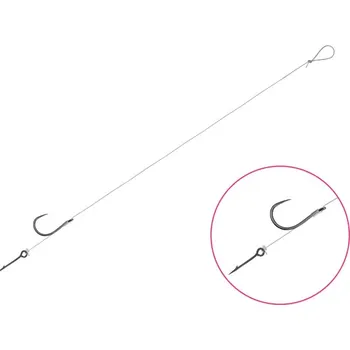 DELPHIN - Návazec bez protihrotu FLR Sting vel. 8 8 cm 7 mm 0,22 mm 6 ks