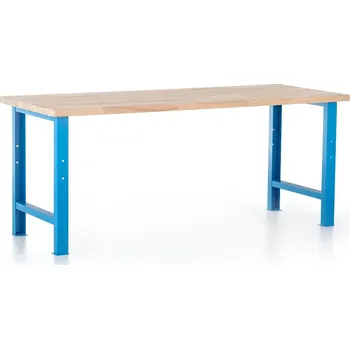 Dílenský stůl Dílenský stůl Basic, 200 x 80 cm, modrá - ral 5012