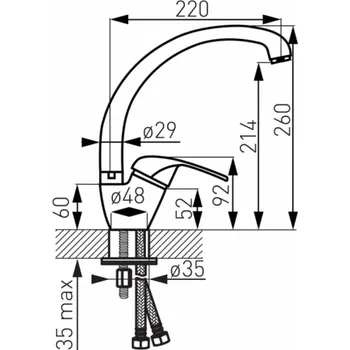 Vodovodní baterie Kuchyňská baterie Elba BEL4A