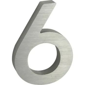 Domovní číslo Domovní číslo 6", RN.100LV, broušené, stříbrná"