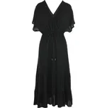 DLOUHÉ ČERNÉ ŠATY SE SPODNIČKOU Rino Pelle