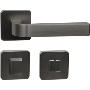 Dveřní kování Zamakové kování Roma - WC rozeta, černá