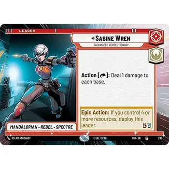 Sběratelská karetní hra Sabine Wren 280 - Spark of Rebellion Extras Typ karty: Standard