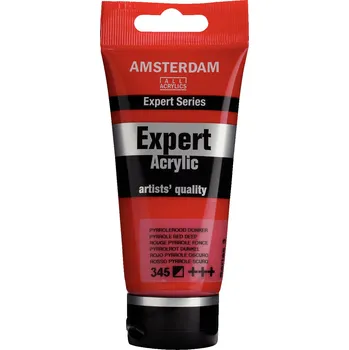 Vodová barva Akrylová barva Amsterdam Expert - 345 Pyrrole Red Deep Objem: 75 ml