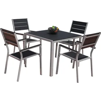 Zahradní sestava Zahradní sestava Fargo, čtverec - 4 místa, černá / šedá