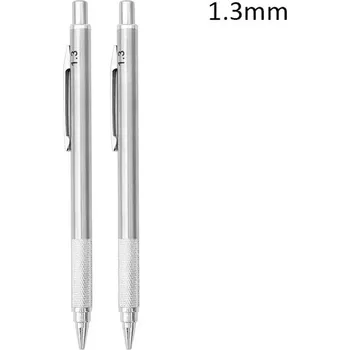 Grafitová tužka Mechanická tužka z nerezové oceli pro umělce a studenty - 2 ks 1.3mm tužky