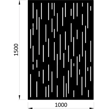 Plech designový plech, laserem vypálený vzor 8312 - ocelový děrovaný plech, designová výplň, rozměr 1000 x 1500 x 2 mm, bez povrchové úpravy