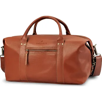 Cestovní taška Fidei | Kávově hnědá víkendová taška z&nbsp;kozí kůže kvality full grain - Sidegren