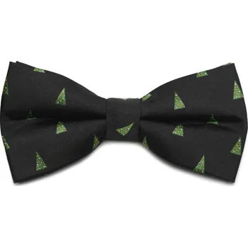 Černý vánoční motýlek se stromečky - Trendhim