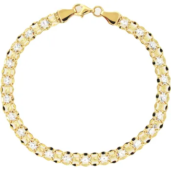 Náramek Leru Zlatý náramek plochý dvoubarevný