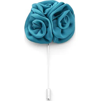 Brož Modrá růže do klopy - Warren Asher