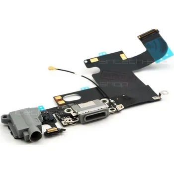 OEM iPhone 6 nabíjecí konektor Lightning se sluchátkovým jackem a mikrofonem, šedý