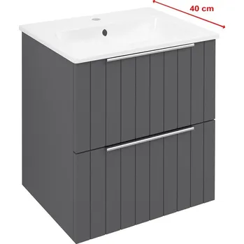 Koupelnový nábytek CIRASA umyvadlová skříňka 48x54x39cm, carina strip