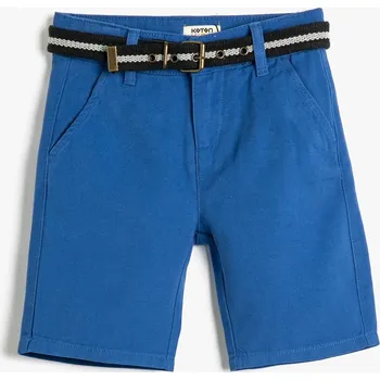 Dámské kraťasy Koton Chino šortky s páskem a kapsami z bavlny Koton bílá 2327910