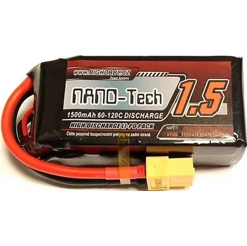 Li-pol baterie 1300mAh 3S 60C (120C) Bighobby-NANO Tech