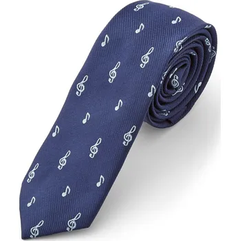 Kravata Modrá kravata s hudebními motivy - Tailor Toki