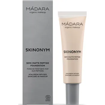 Přípravek na tvář MÁDARA SKINONYM POLOMATNÝ MAKE-UP S PEPTIDY, #15 STONE, 30 ml
