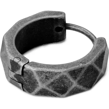 Náušnice Šedá ocelová náušnice Jax kroužek - Moody Mason