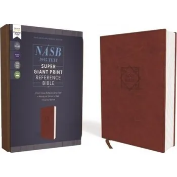 NASB, Super Giant Print Reference Bible (Font Size: 16.5-point), Leathersoft, Brown, Red Letter, 1995 Text, Comfort Print - Zondervan
