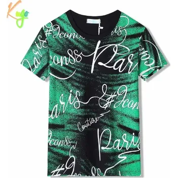 Chlapecké tričko kr.r. Kugo FB3811, černá / zelená