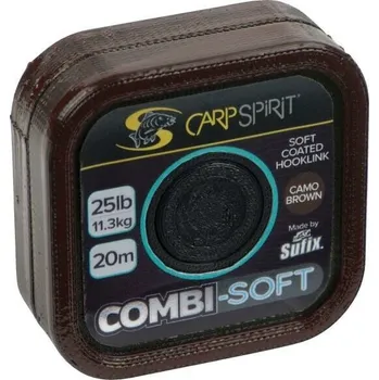 Carp Spirit - Pletenka Combi Soft-Coated Braid-Camo Brown 20m / 25lb / 11,3kg