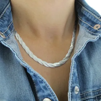 Náhrdelník Luxusní dámský stříbrný náhrdelník 6mm 13,25g Rhodium 50cm Stříbro 925/1000