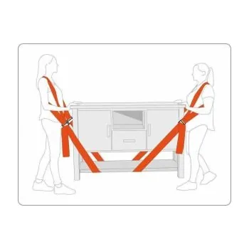 Upínací popruh stěhovací popruhy, Pásy na stěhování nábytku 8 x 280 cm 4 ks, stěhovac