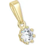 Zlatý přívěsek se zirkonem kulatý 5mm