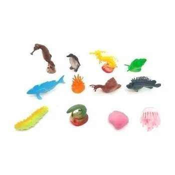 plyšák Zvířátka figurky mořský svět 12 ks set 7 cm