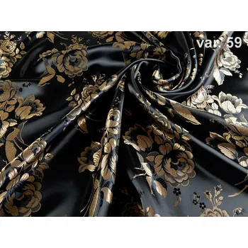 HEDVA ČESKÝ BROKÁT Ondrin 160 krojový brokát RŮŽE A TULIPÁN černá | 59