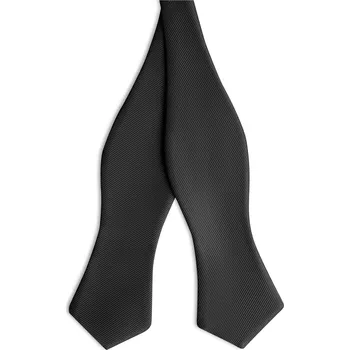 Černý rypsový vázací motýlek s diamantovou špičkou - Trendhim