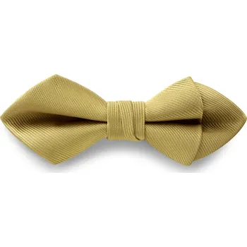 Motýlek Hořčicově žlutý rypsový předvázaný motýlek s diamantovou špičkou - Trendhim